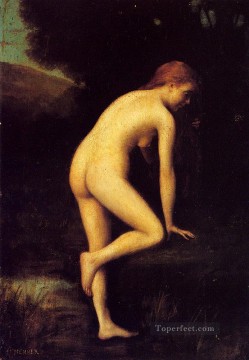 the bath of psyche Painting - The Bather nude Jean Jacques Henner